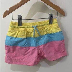 Kids Colorblock Swim Shorts - Yellow Blue Pink TBBC NWT size 2T